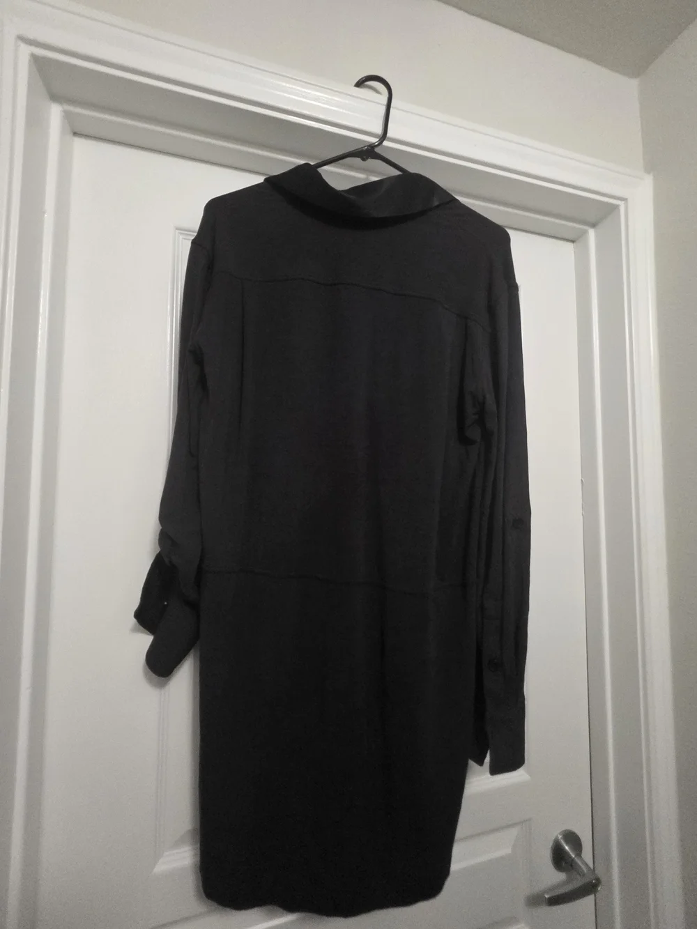 Equipment Black Long Shirt Dress